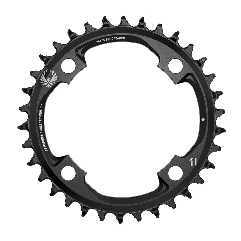 SRAM Chain Ring X-Sync 2 34 Tooth 104 BCD Steel Eagle Black
