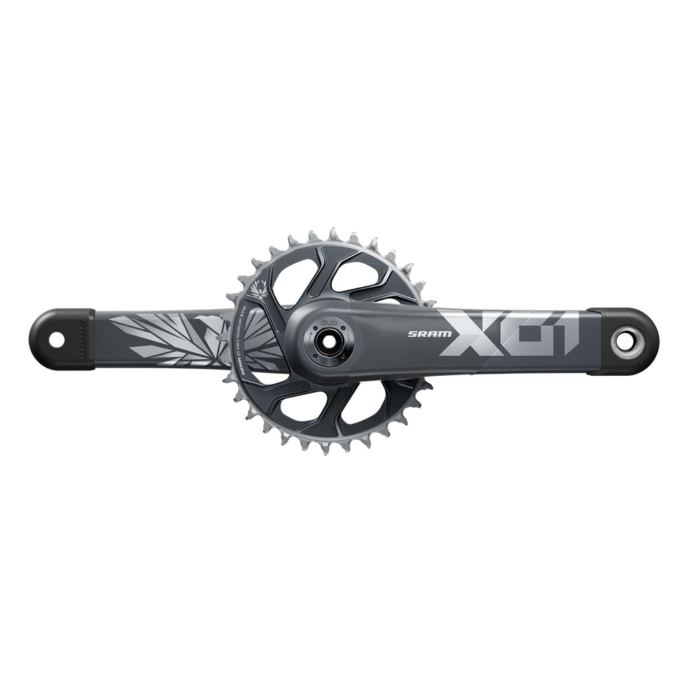 SRAM Crankset X01 Eagle Superboost+ DUB 12 Speed 170mm with Direct Mount 32 Tooth X-Sync 2 Chain Ring Lunar Polar Black (DUB Cups / Bearings Not Included) C3