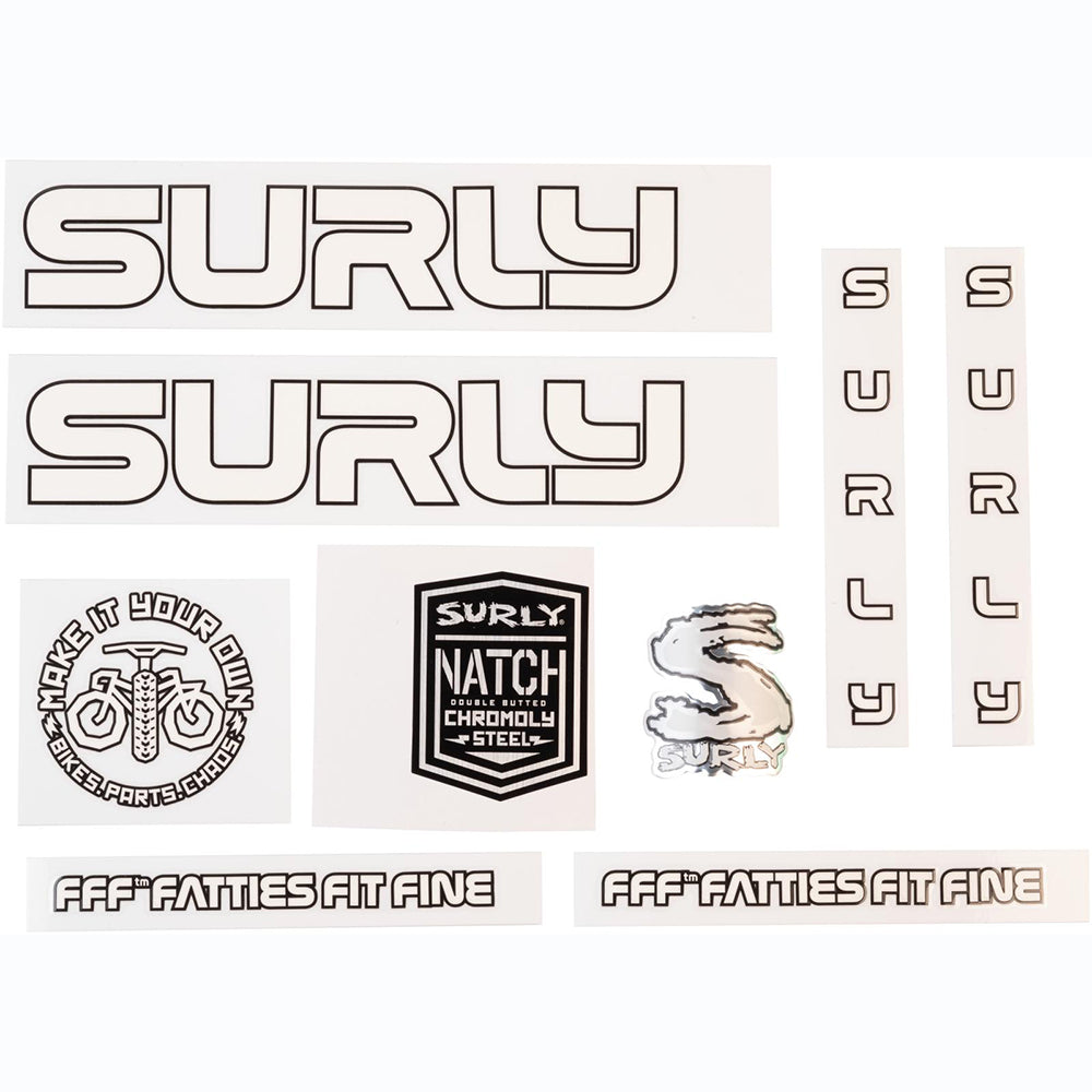 Surly Intergalactic Decal Set White 
