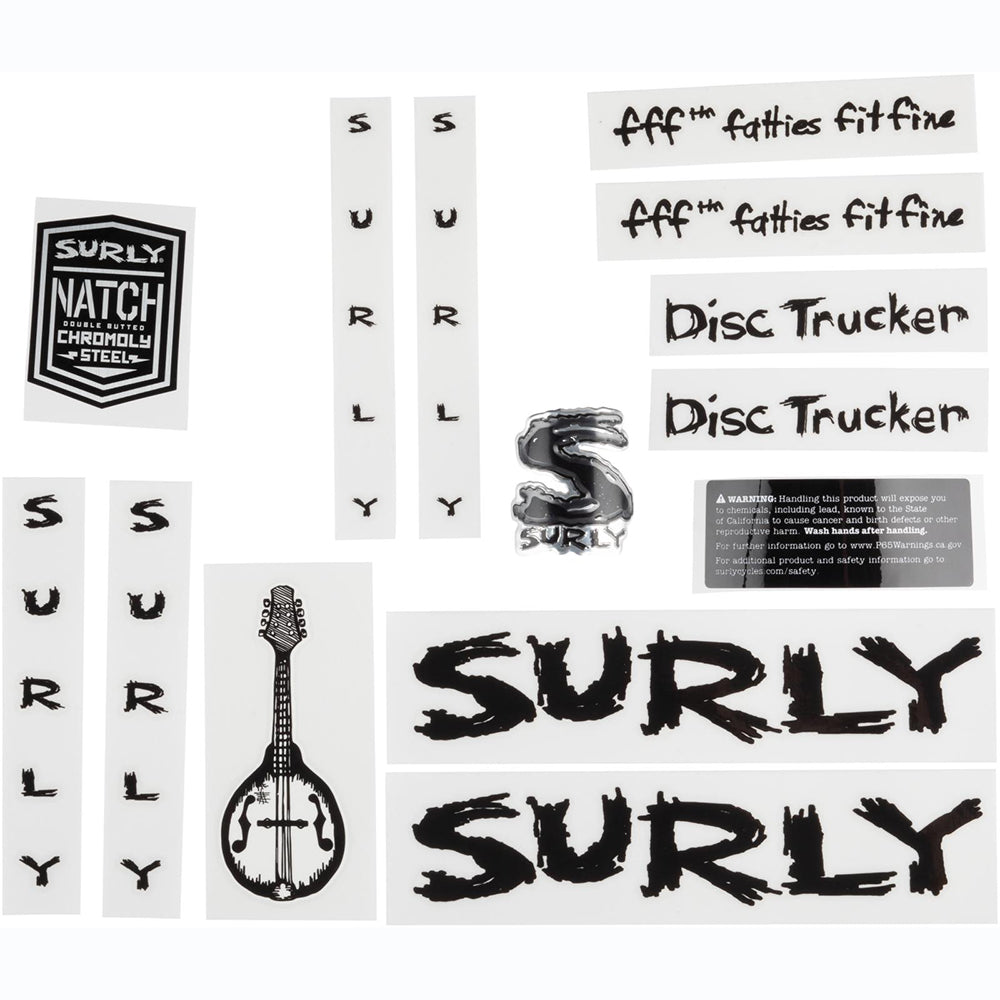 Surly Disc Trucker Decal Set Black 
