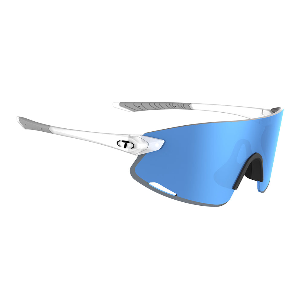 Tifosi Vogel XC Sunglasses Satin Clear with Sky Blue Mirror Lens
