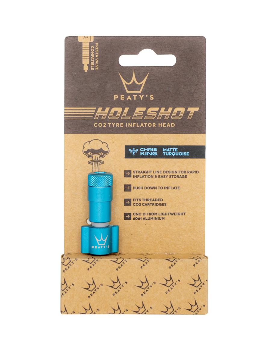 Peaty's Holeshot CO2 Tyre Inflator Head - Turquois