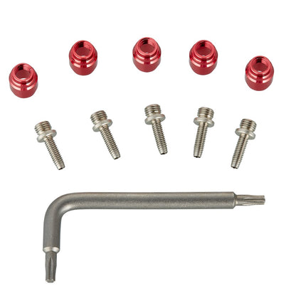 SRAM Disc Brake Hose Fitting Kit - (Includes 5 Threaded Hose barbs, 5 Red Comp Fittings, and 1 T8 TORX) - AVID and SRAM Brakes
