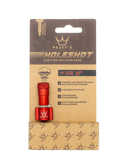 Peaty's Holeshot CO2 Tyre Inflator Head - Red