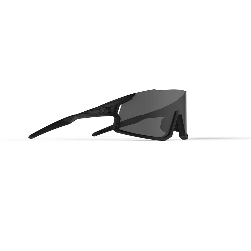 Tifosi Stash Sunglasses BlackOut with Smoke, AC Red and Clear Lens
