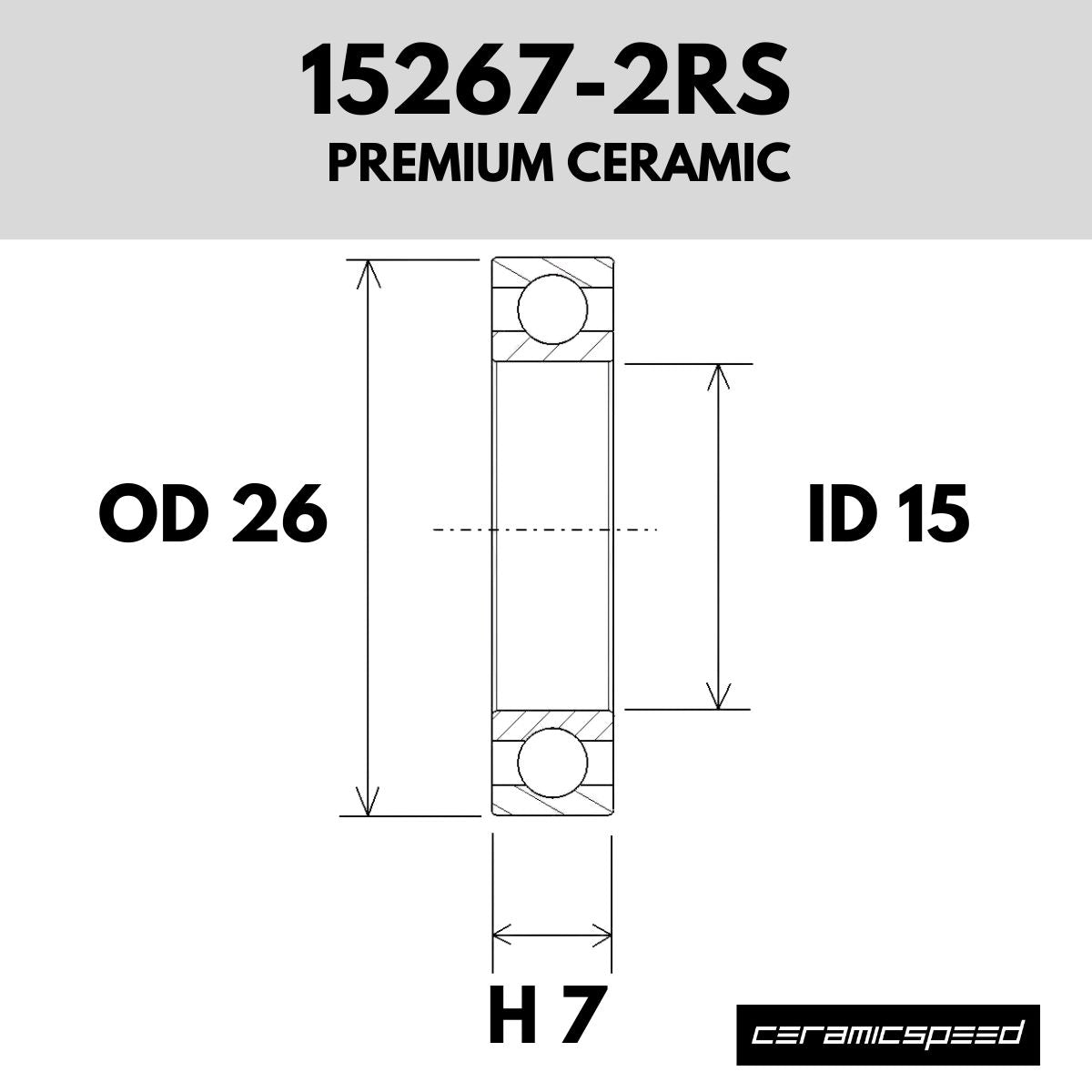 CERAMICSPEED - PREMIUM COATED RADIAL BEARINGS - 15267-2RS