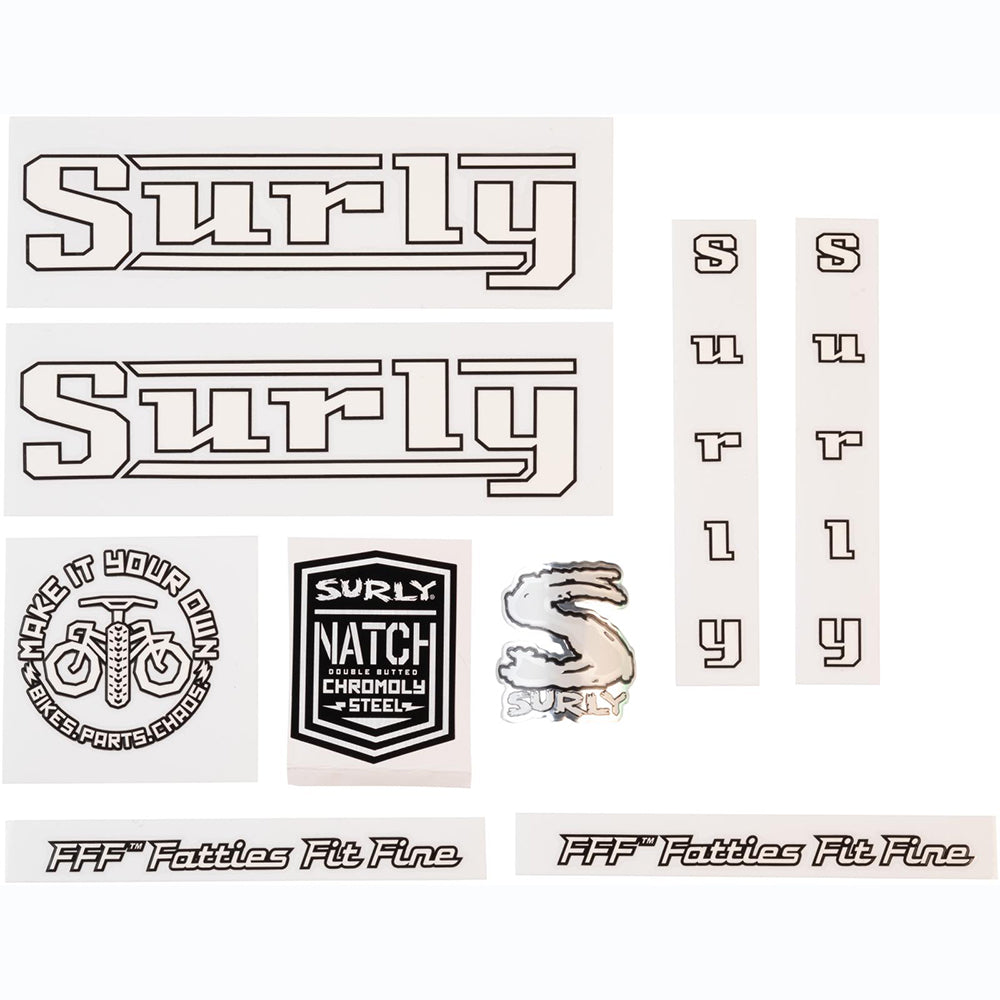 Surly Pacer Decal Set White 
