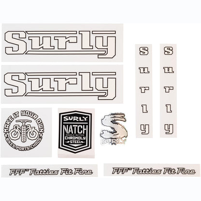 Surly Pacer Decal Set White 
