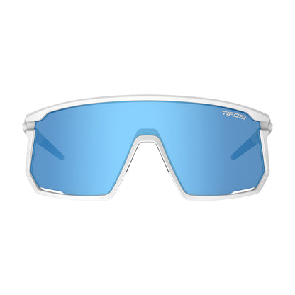Tifosi Moab Sunglasses Matte White with Clarion Blue AC Red and Clear Lens
