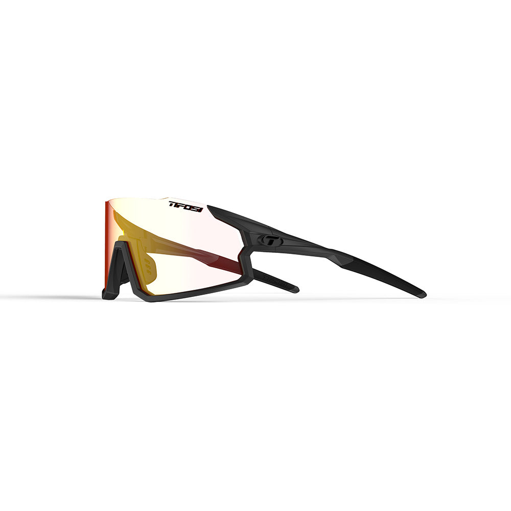 Tifosi Stash Sunglasses Matte Gunmetal with Clarion Red Fototec Lens
