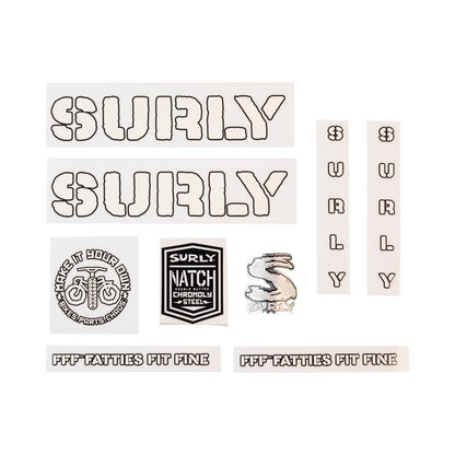 Surly Fork And Conundrum White Decal Set 
