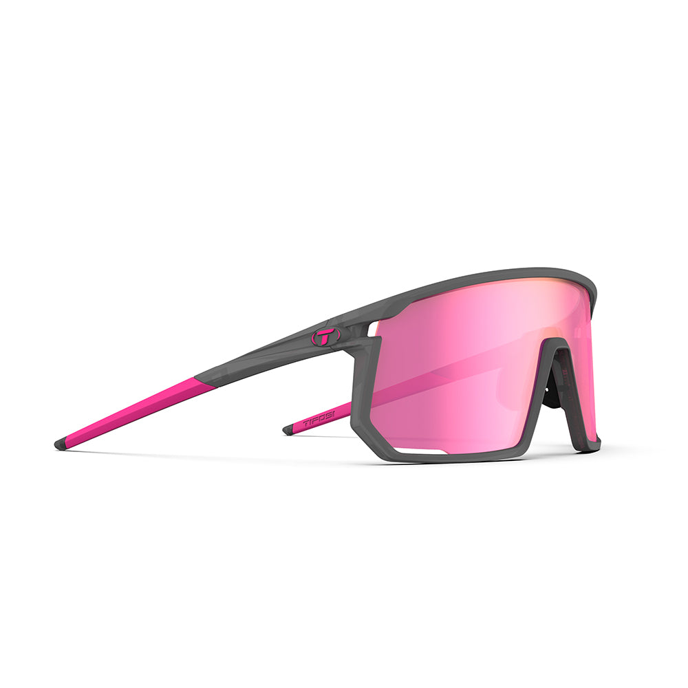 Tifosi Moab Sunglasses Matte Pink with Clarion Rose AC Red and Clear Lens
