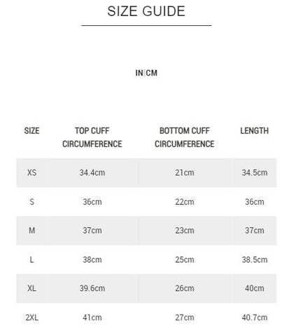 Loam Knee Sleeve Size Guide