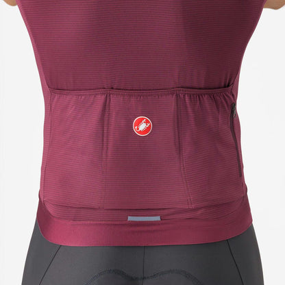 Castelli Espresso Men's Jersey Deep Bordeaux/Silver Moon