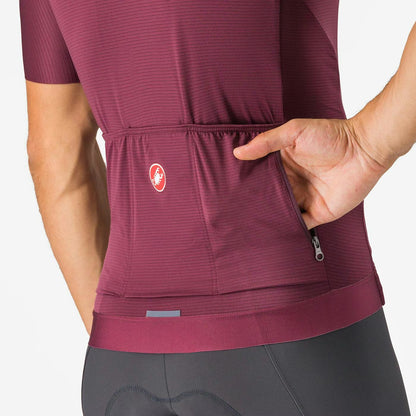 Castelli Espresso Men's Jersey Deep Bordeaux/Silver Moon