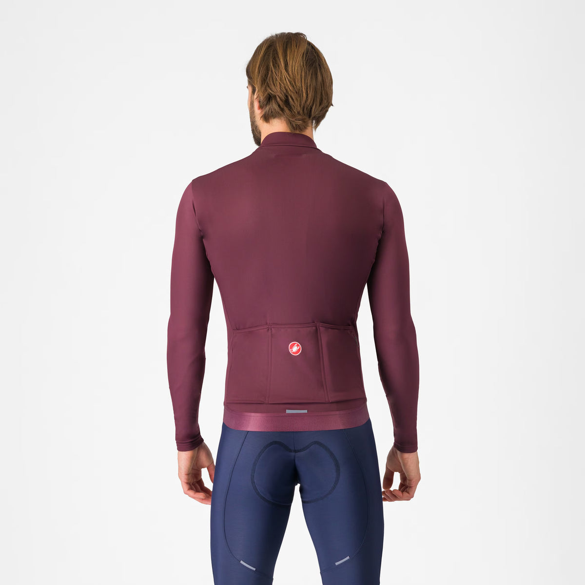 Castelli Espresso Thermal Jersey Men's Deep Bordeaux