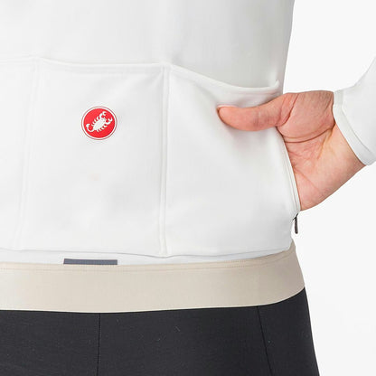 Castelli Espresso Thermal Jersey Women's Ivory / Silver Moon