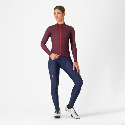 Castelli Espresso Thermal Jersey Women's Deep Bordeaux