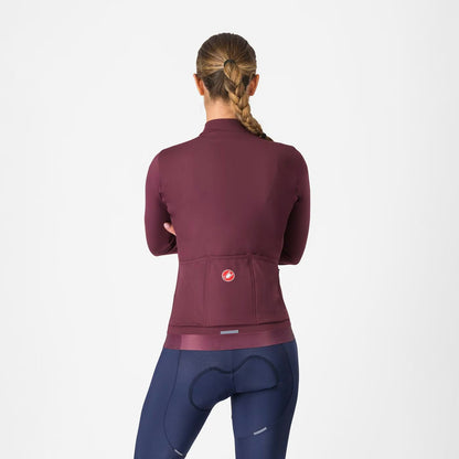 Castelli Espresso Thermal Jersey Women's Deep Bordeaux
