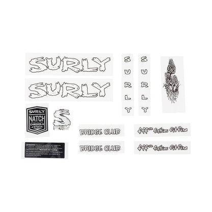 Surly Bridge Club Decal Set White 
