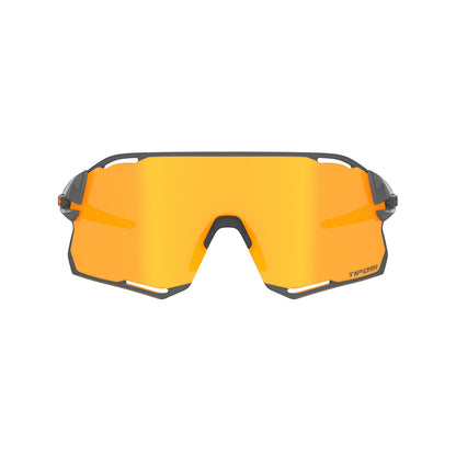 Tifosi Rail Race Sunglasses Satin Vapor with Clarion Orange and Clear Lens
