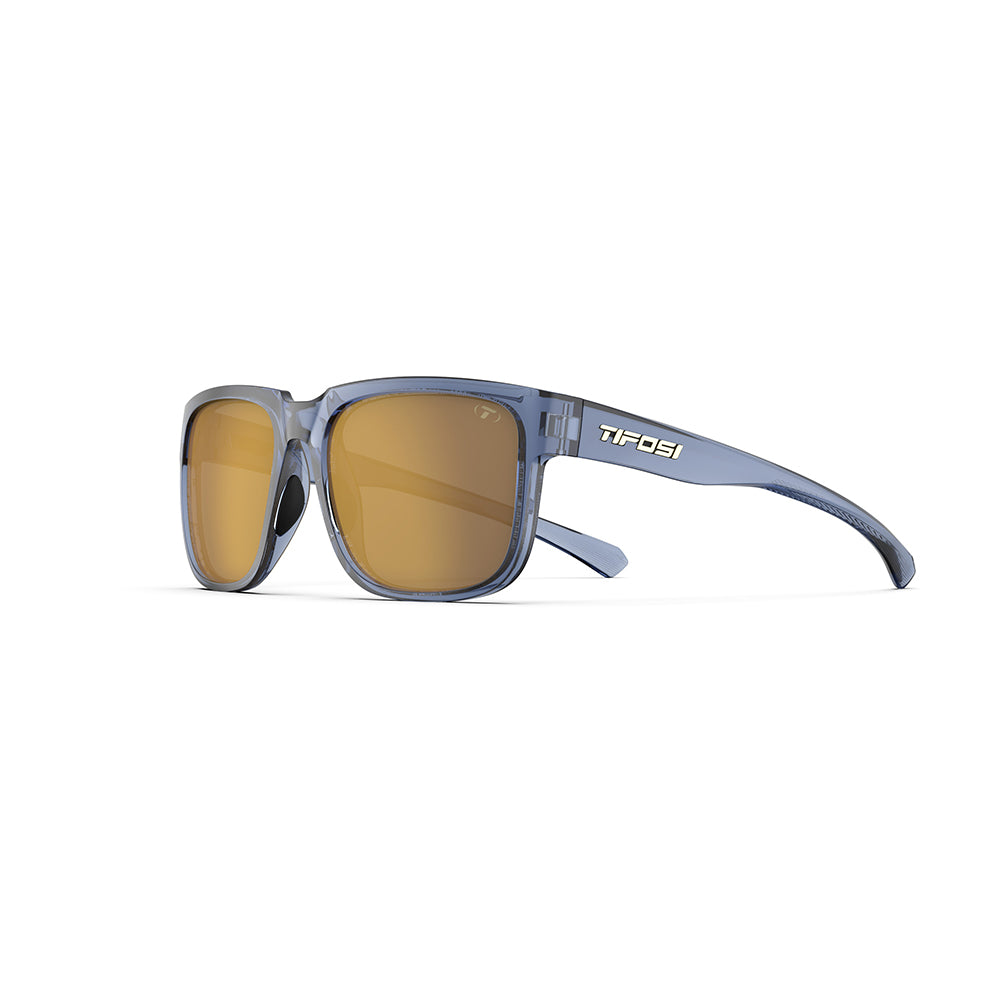 Tifosi Shumo Sunglasses Crystal Denim with Gold Mirror Lens
