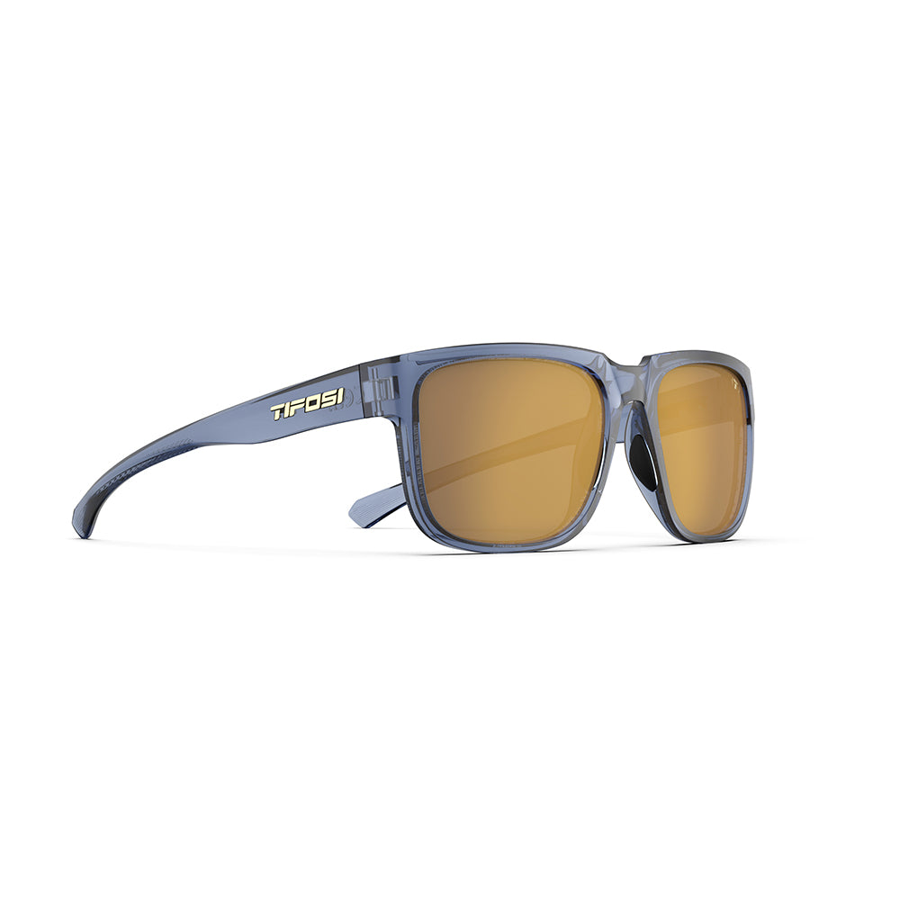 Tifosi Shumo Sunglasses Crystal Denim with Gold Mirror Lens
