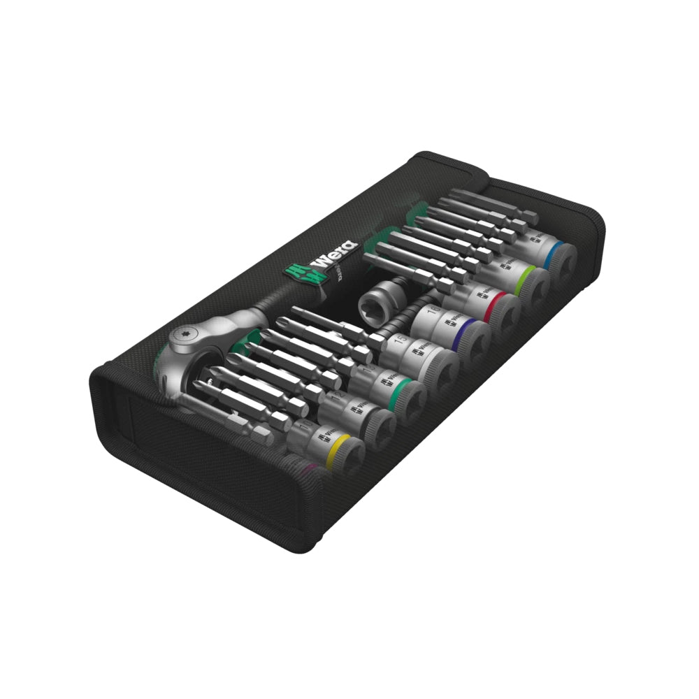 Wera Tools Speed Ratchet Set 8100 SB 6 Zyklop, 3 / 8" Drive, Metric - 29 Pieces
