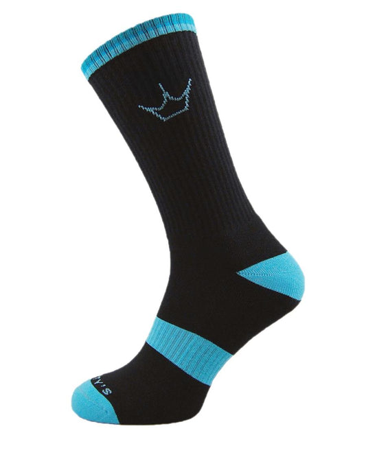 Peatys 2 tone cuff sock Sky