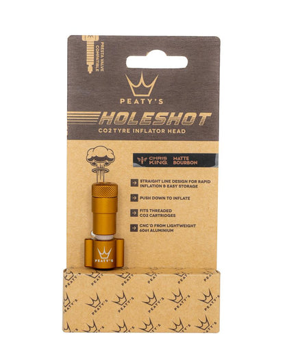 Peaty's Holeshot CO2 Tyre Inflator Head - Bourbon