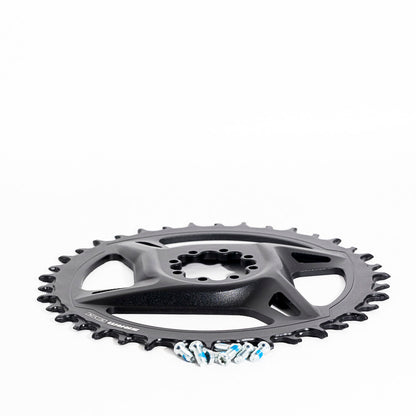 SRAM Chain Ring Road 38 Tooth Direct Mount X-Sync 6.5mm Offset - Black (Rival E1) Including 8 Chainring Bolts