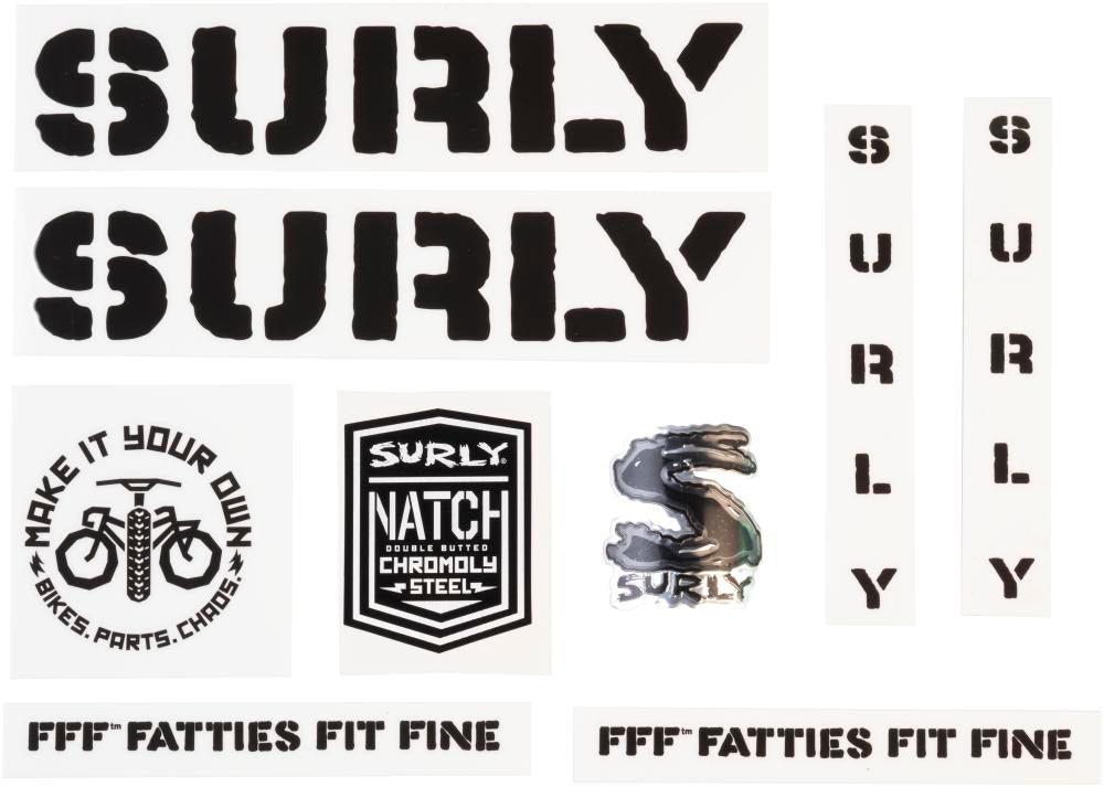 Surly Overspray Decal Set Black