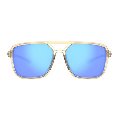 Tifosi Salto Sunglasses Golden Ray with Sky Blue Mirror Lens
