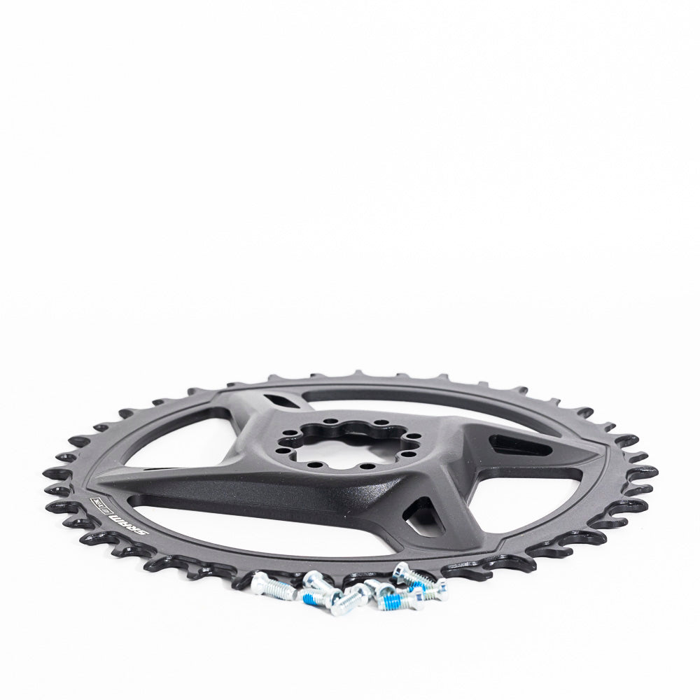 SRAM Chain Ring Road 40 Tooth Direct Mount X-Sync 6.5mm Offset - Black (Rival E1) Including 8 Chainring Bolts