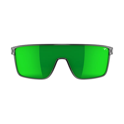 Tifosi Sanctum Sunglasses Crystal Smoke with Green Mirror Polarized Lens

