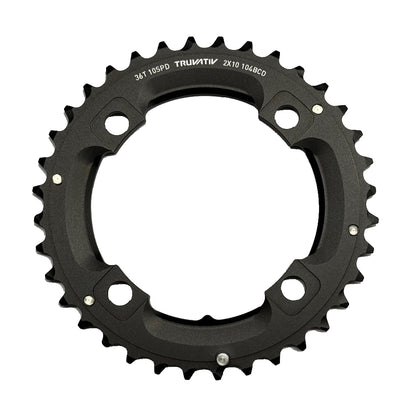 SRAM Chain Ring MTB 36 Tooth 104 S1 49 Chainline AL5 2x10 Long Pin Blast Black (For 36/22)
