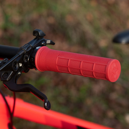 Oxford Driver Lock-On Grips Red - In Use