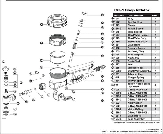 INF-1 Parts Diagram