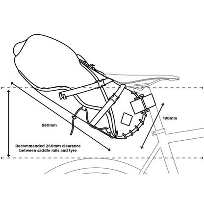 Restrap 18L Saddlebag Dimensions