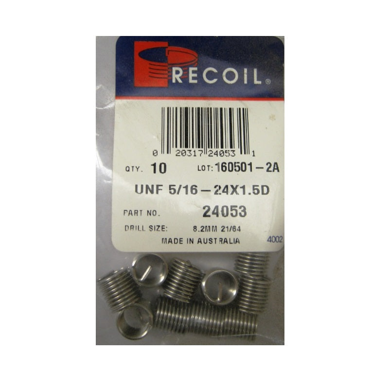 Recoil 5/16 x 24 x 1.5D SAE Thread Repair Inserts - Packaging