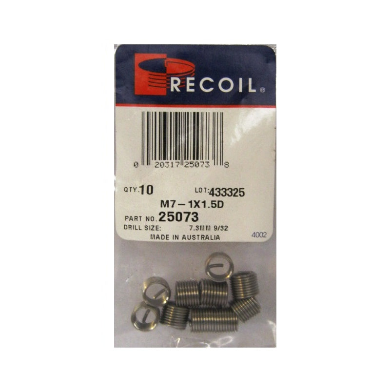 Recoil M7 x 1.0 x 1.5D Thread Repair Inserts - Packaging
