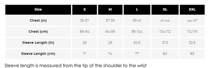 Reflect360 Platinum Jacket Men's Sizing Guide