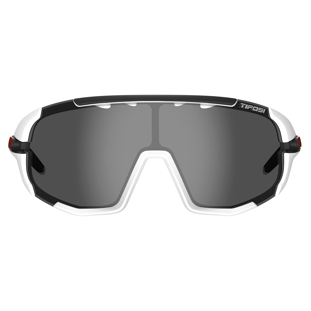 Tifosi Sledge Matte White, Smoke/AC Red/Clear Lens