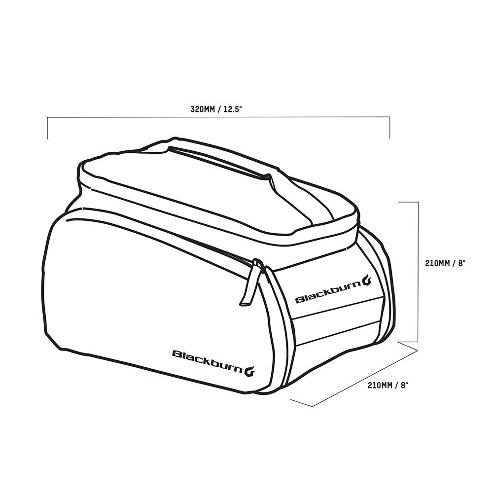 Blackburn Local Trunk Bag dimentions