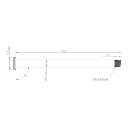 Yeti 171mm Rear Axle tn