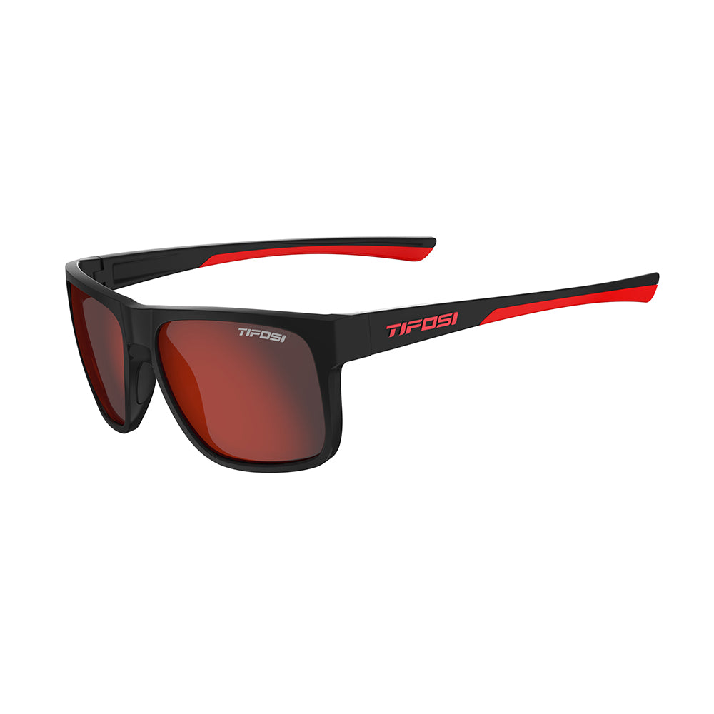 Tifosi Swick Satin Black/Crimson, Smoke Red Lens