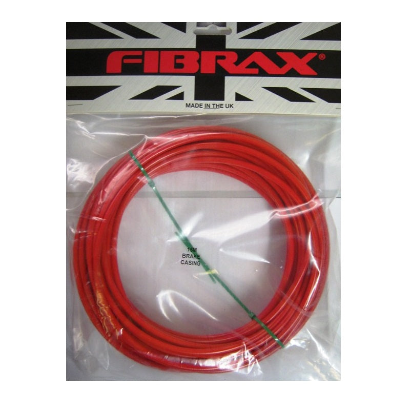 Fibrax 2P Brake Outer Casing Red 15m Roll