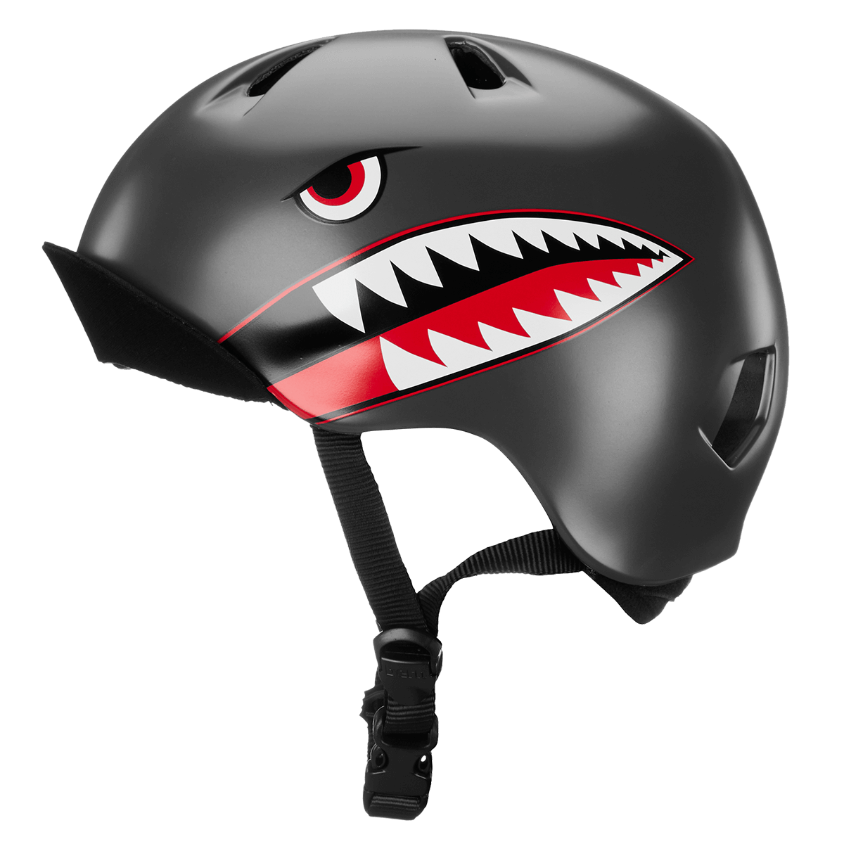 Bern Nino Satin Grey Flying Tiger w/ Flip Visor