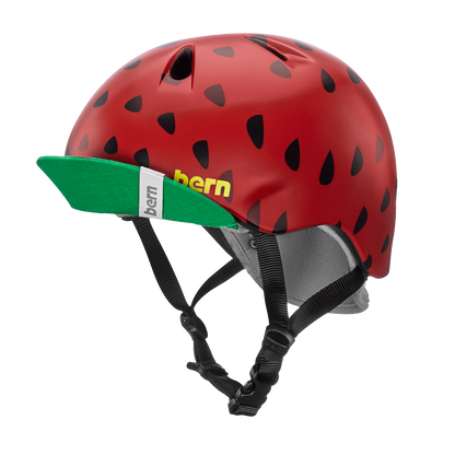 Bern Nina Satin Red Strawberry w/ Flip Visor