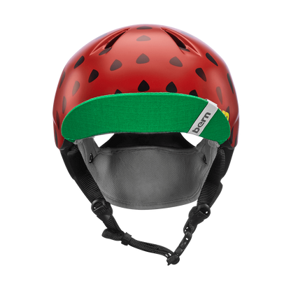 Bern Nina Satin Red Strawberry w/ Flip Visor